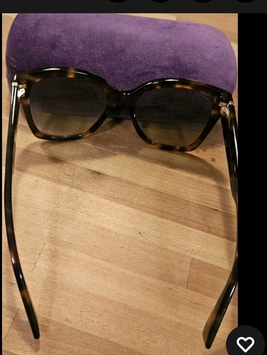 New Gucci GGO459S Tortoise Sunglasses Velvet Hardshell Case W Pouch & Lens Cloth main image 8